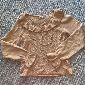 Lolita style ruffle knit top